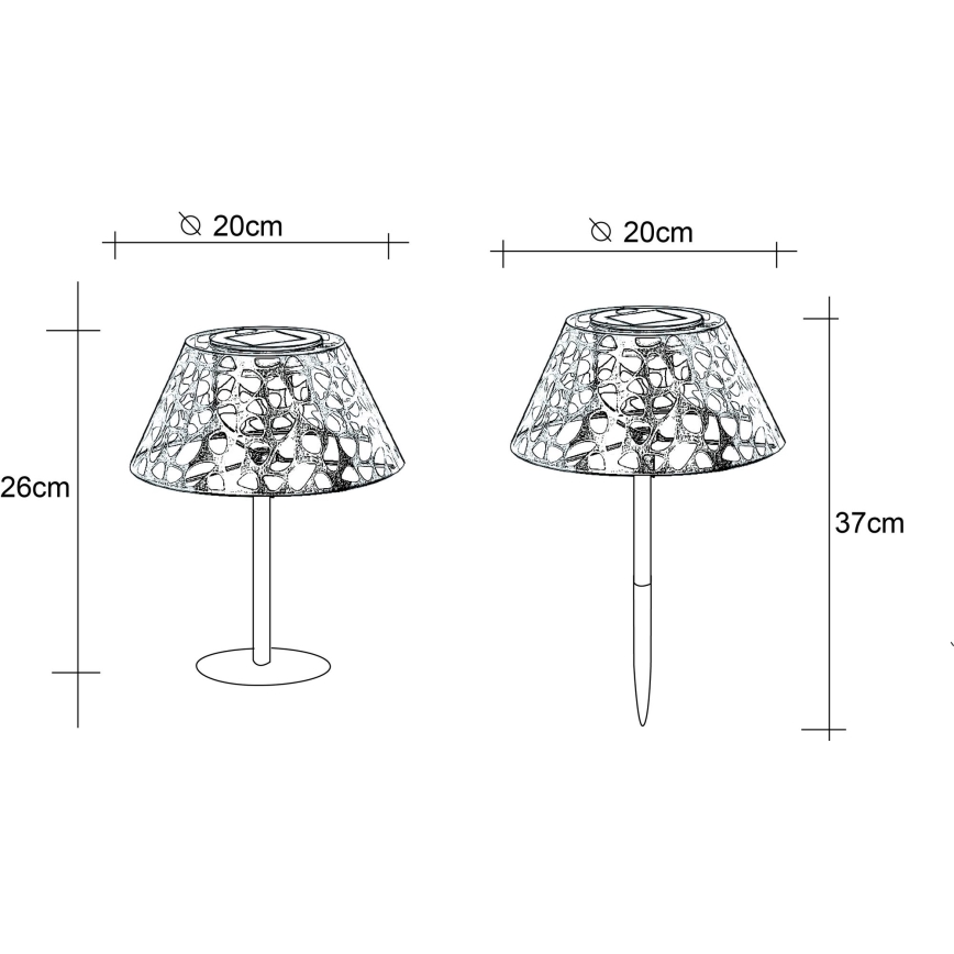Globo - LED Solar light LED/0,06W/3V 3000K IP44 300 mAh