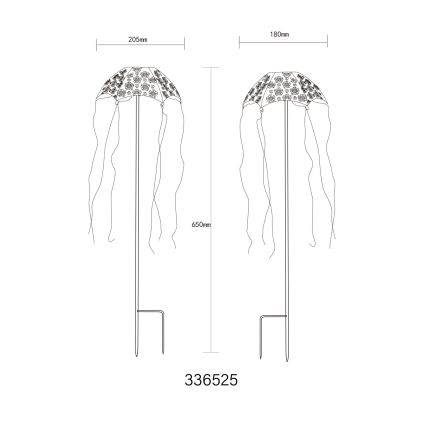 Globo - LED Solar Umbrella Light LED/3V IP44 300 mAh