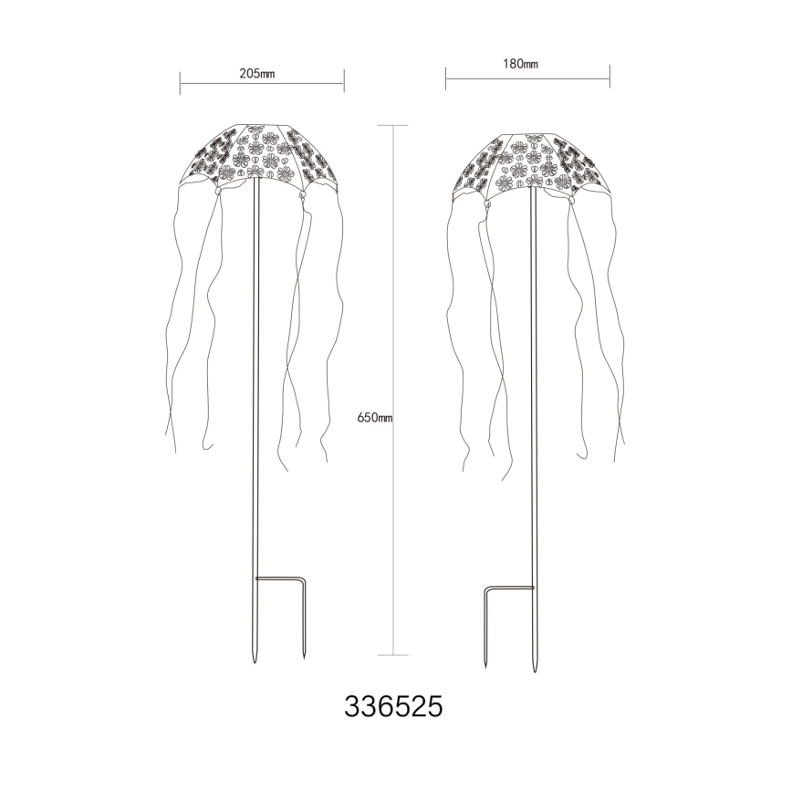 Globo - LED Solar Umbrella Light LED/3V IP44 300 mAh