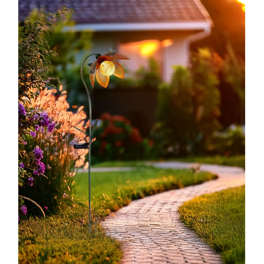 Globo - LED Solar Lamp LED/3,2V IP44 200 mAh Flower-shaped