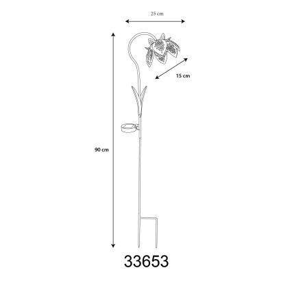 Globo - LED Solar Lamp LED/3,2V IP44 200 mAh Flower-shaped