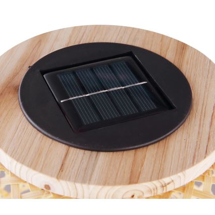 Globo - LED Solar light LED/0,06W/3V bamboo IP44