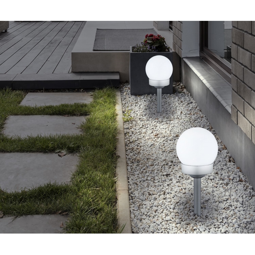 Globo - SET 3x LED Solar light LED/0,06W/3V 4000K d. 10 cm IP44