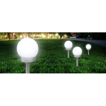Globo - SET 3x LED Solar light LED/0,06W/3V 4000K d. 10 cm IP44