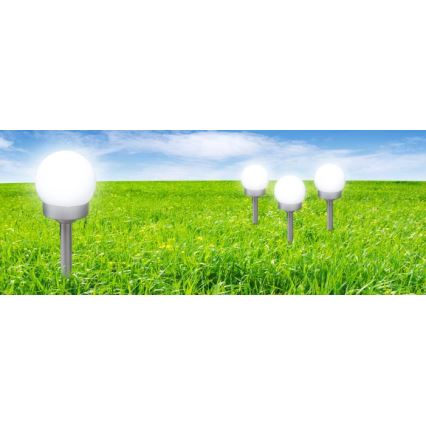 Globo - SET 3x LED Solar light LED/0,06W/3V 4000K d. 10 cm IP44