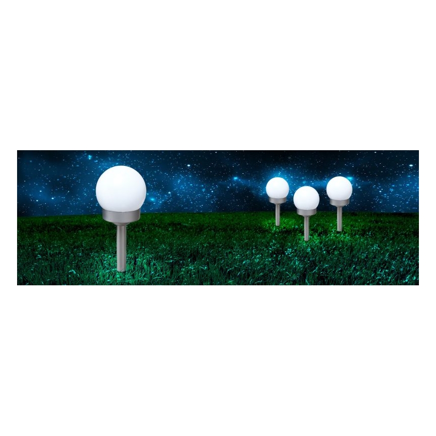 Globo - SET 3x LED Solar light LED/0,06W/3V 4000K d. 10 cm IP44