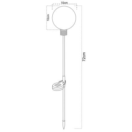 Globo - LED Solar Light LED/3.2V IP44 600 mAh