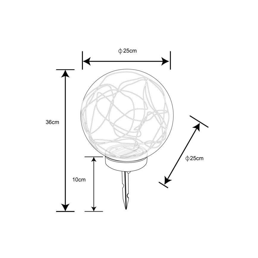 Globo - Solar light 40xLED/0,06W/1,2V d. 25 cm IP44