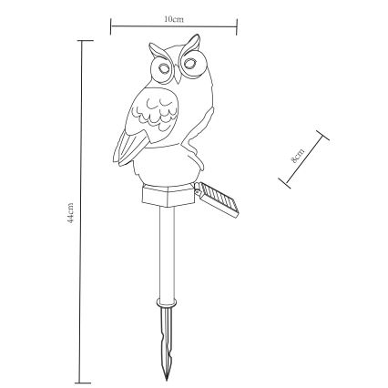 Globo - LED Solar light LED/0,06W/3V IP44 owl