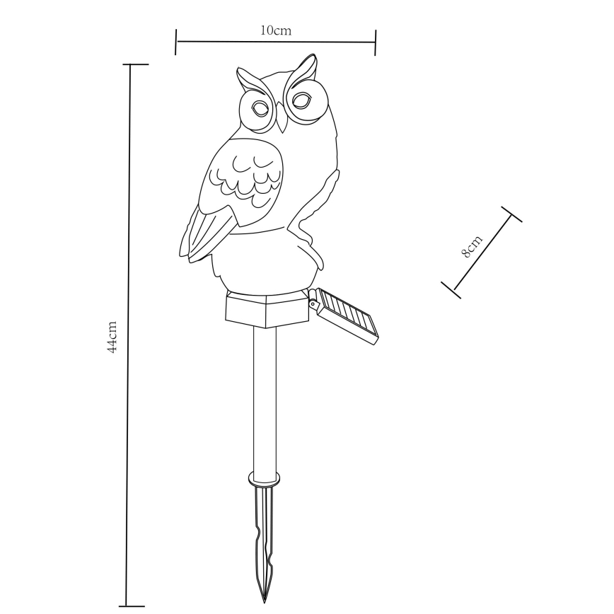 Globo - LED Solar light LED/0,06W/3V IP44 owl