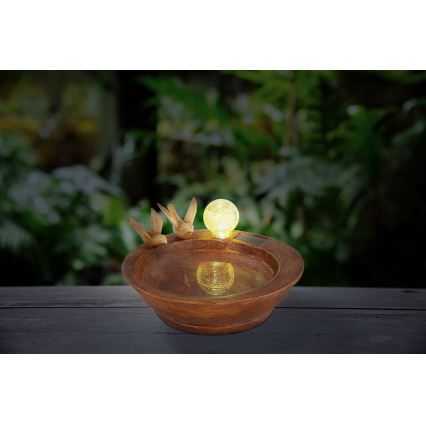 Globo - LED Solar light LED/0,06W/3V IP44 bird's bath