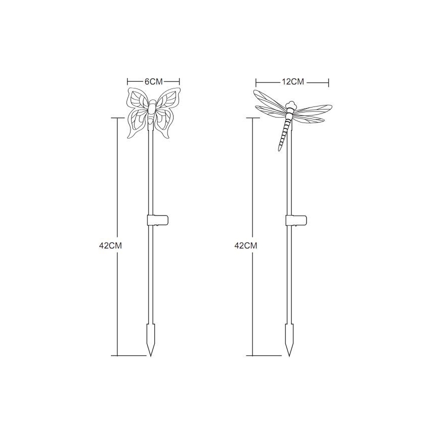 Globo - SET 4x LED Solar light LED/0,06W/3V IP44