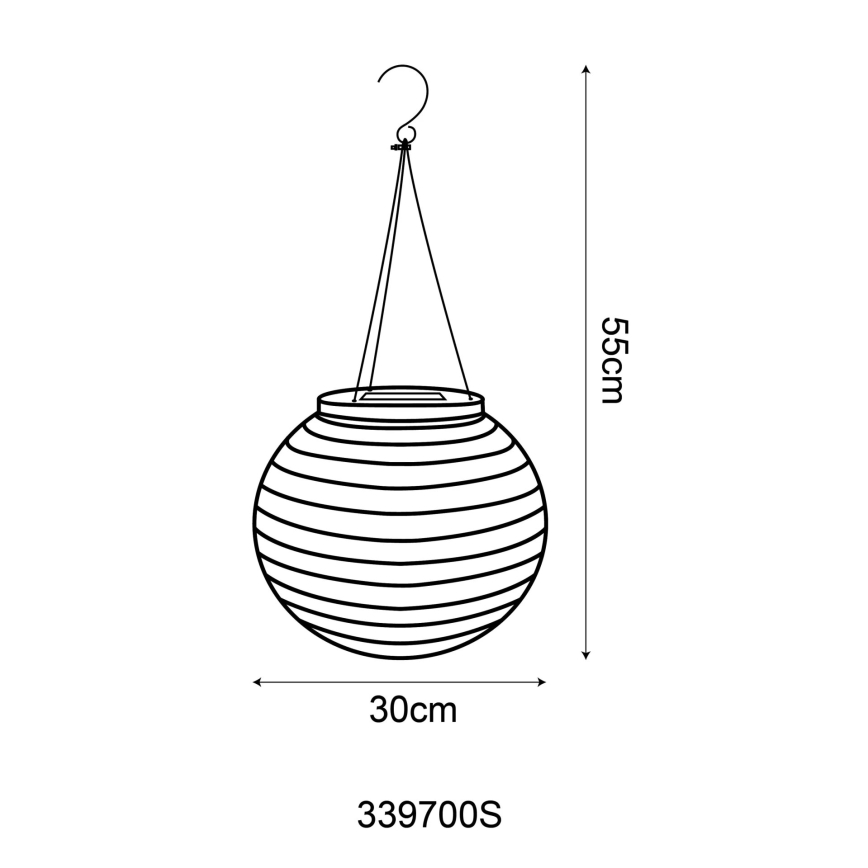 Globo - LED Pendant solar light LED/0,5W/3V IP44 beige