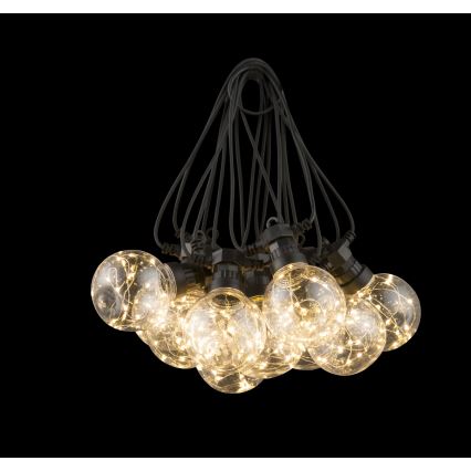 Globo - LED Outdoor decorative chain 10xLED/0,27W/230V 7,5 m IP44 black