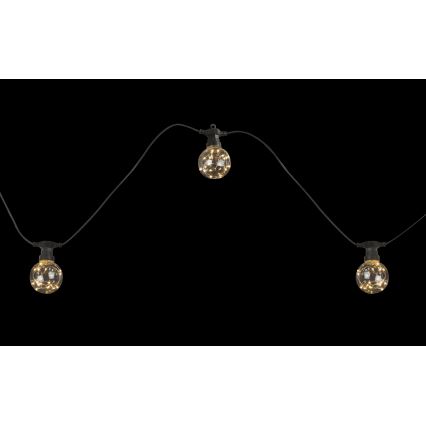 Globo - LED Outdoor decorative chain 10xLED/0,27W/230V 7,5 m IP44 black