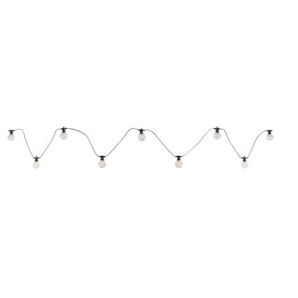 Globo - LED Outdoor decorative chain 10xLED/0,27W/230V 7,5 m IP44 black