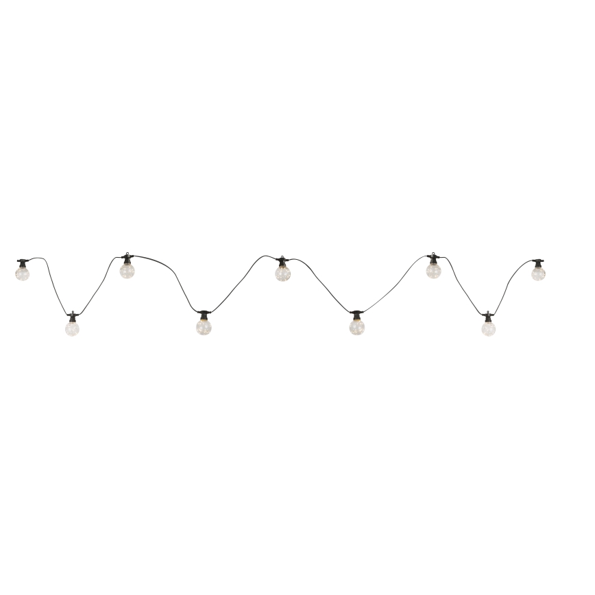 Globo - LED Outdoor decorative chain 10xLED/0,27W/230V 7,5 m IP44 black