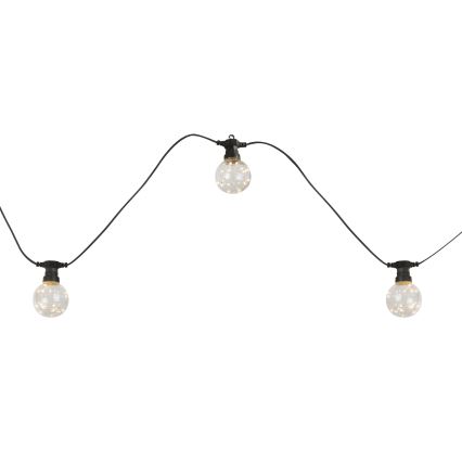 Globo - LED Outdoor decorative chain 10xLED/0,27W/230V 7,5 m IP44 black