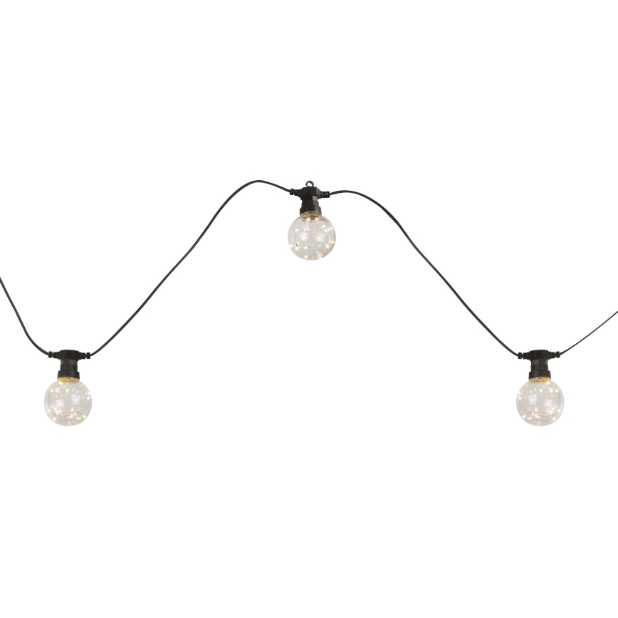 Globo - LED Outdoor decorative chain 10xLED/0,27W/230V 7,5 m IP44 black