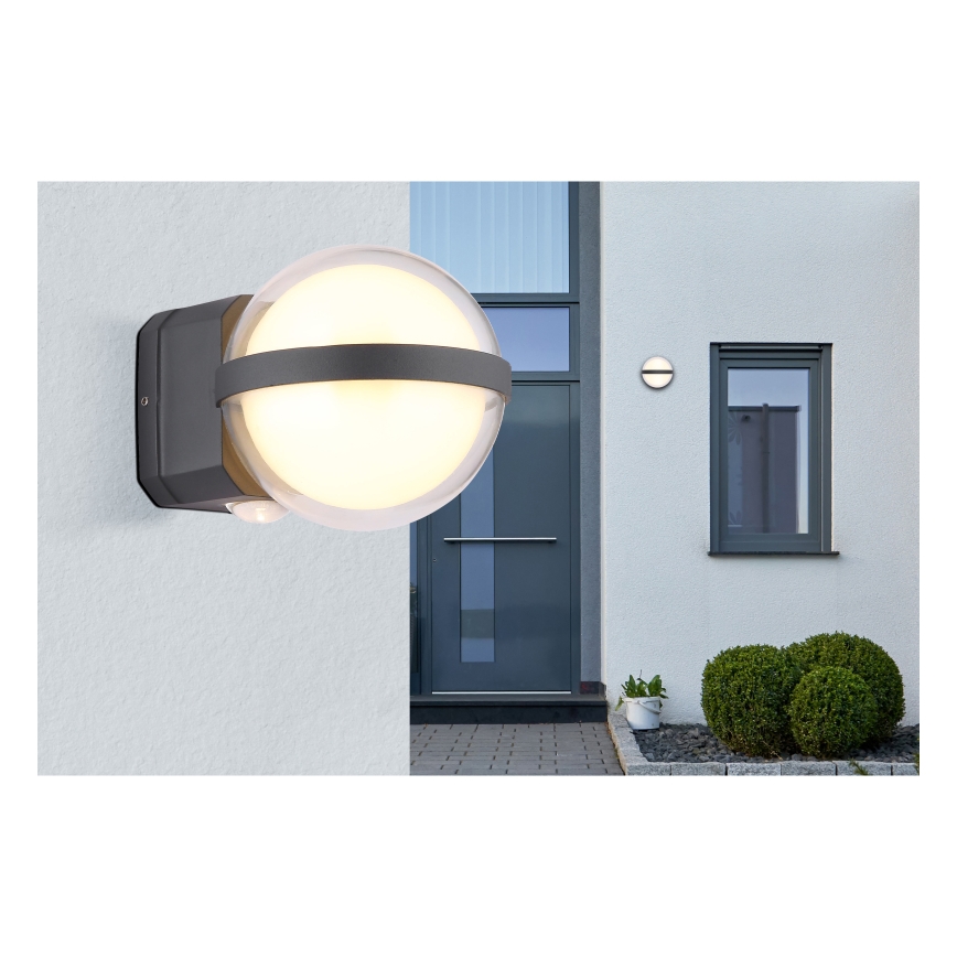 Globo - LED Outdoor wall light LED/12W/230V IP54 black