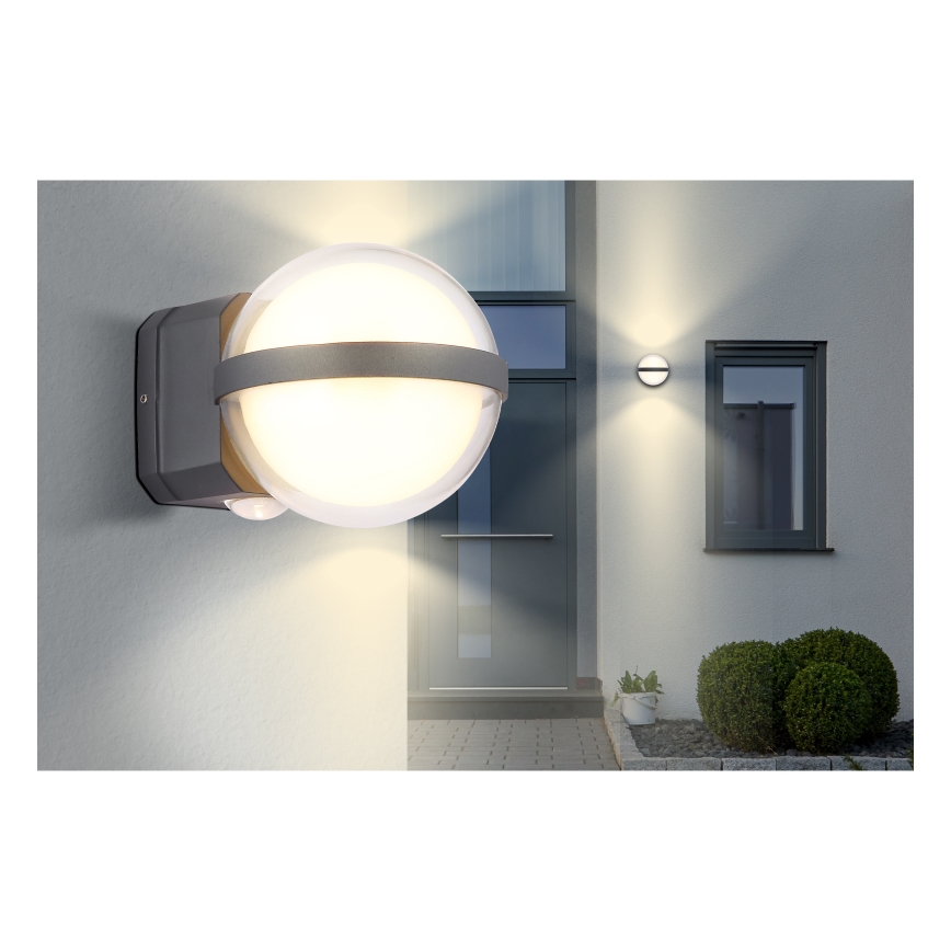 Globo - LED Outdoor wall light LED/12W/230V IP54 black
