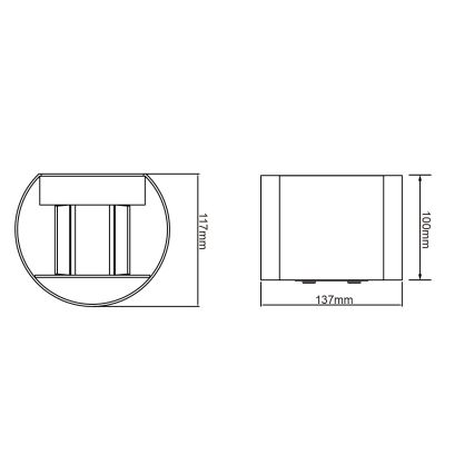Globo - LED Outdoor Wall Light 2xLED/3W/230V IP54