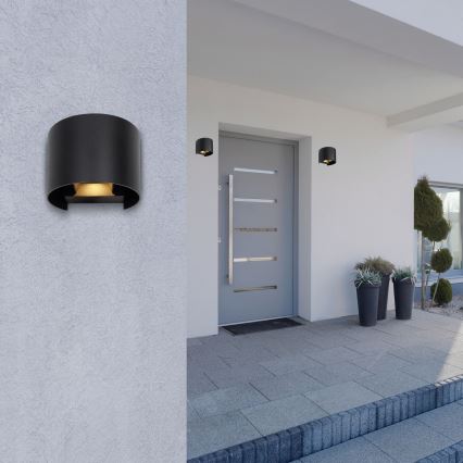 Globo - LED Outdoor wall light 2xLED/3W/230V IP44 black