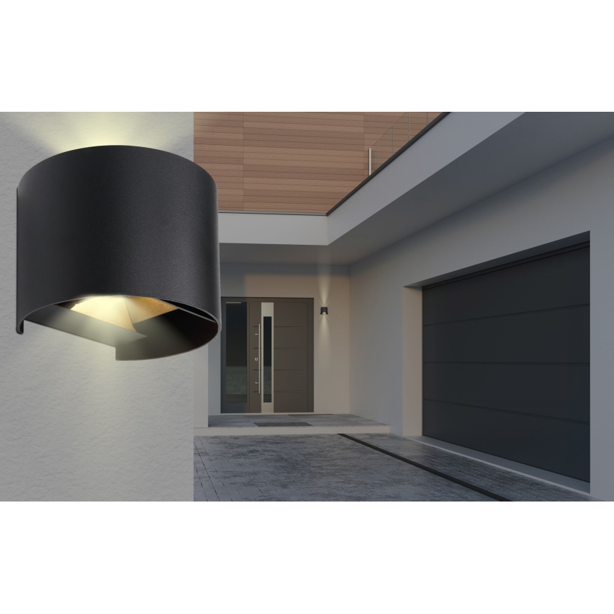 Globo - LED Outdoor wall light 2xLED/3W/230V IP44 black