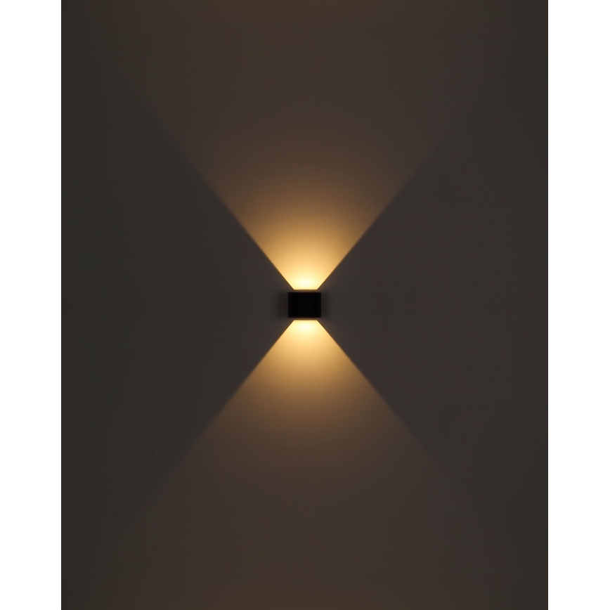 Globo - LED Outdoor wall light 2xLED/3W/230V IP44 black