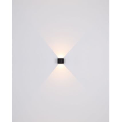 Globo - LED Outdoor wall light 2xLED/3W/230V IP44 black