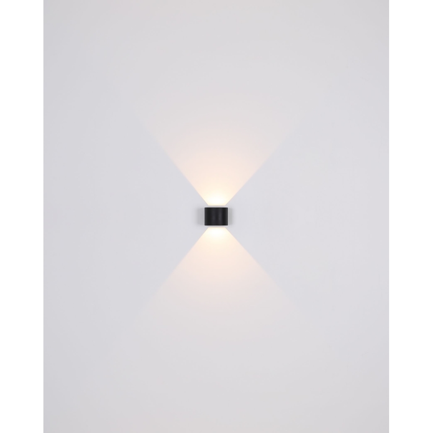 Globo - LED Outdoor wall light 2xLED/3W/230V IP44 black