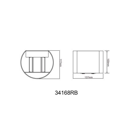Globo - LED Outdoor wall light 2xLED/3W/230V IP44 black