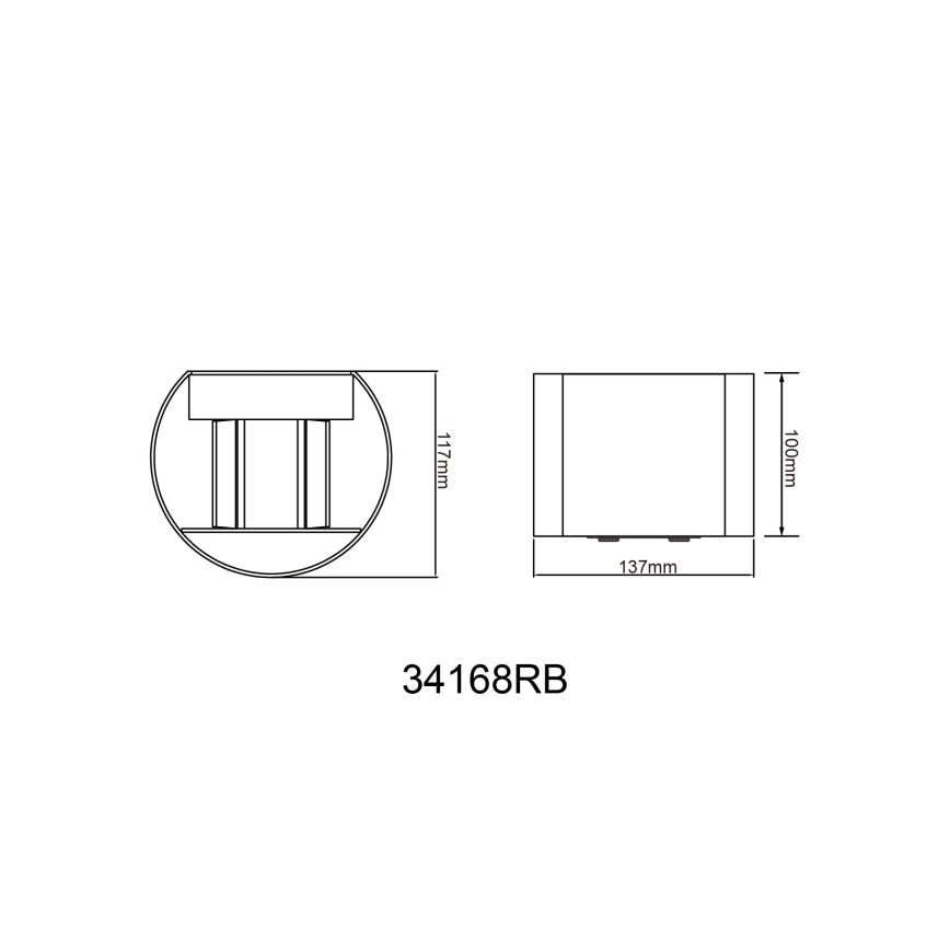 Globo - LED Outdoor wall light 2xLED/3W/230V IP44 black