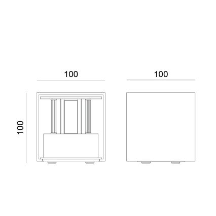 Globo - LED Outdoor Wall Light, 2 x 3 W LEDs, 230 V, IP54