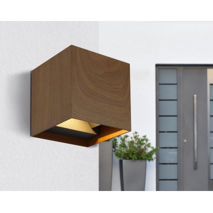 Globo - LED Outdoor wall light 2xLED/3W/230V IP44 brown