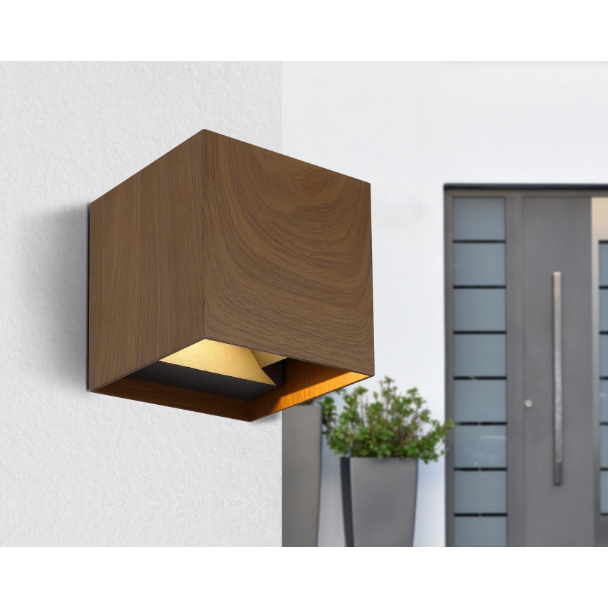 Globo - LED Outdoor wall light 2xLED/3W/230V IP44 brown