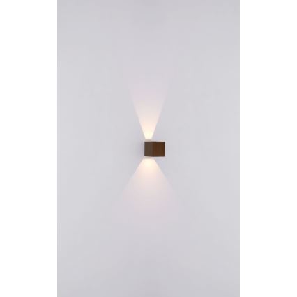 Globo - LED Outdoor wall light 2xLED/3W/230V IP44 brown