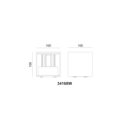 Globo - LED Outdoor wall light 2xLED/3W/230V IP44 brown