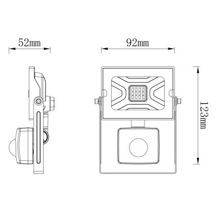 Globo - LED Flood light with sensor LED/10W/230V IP44