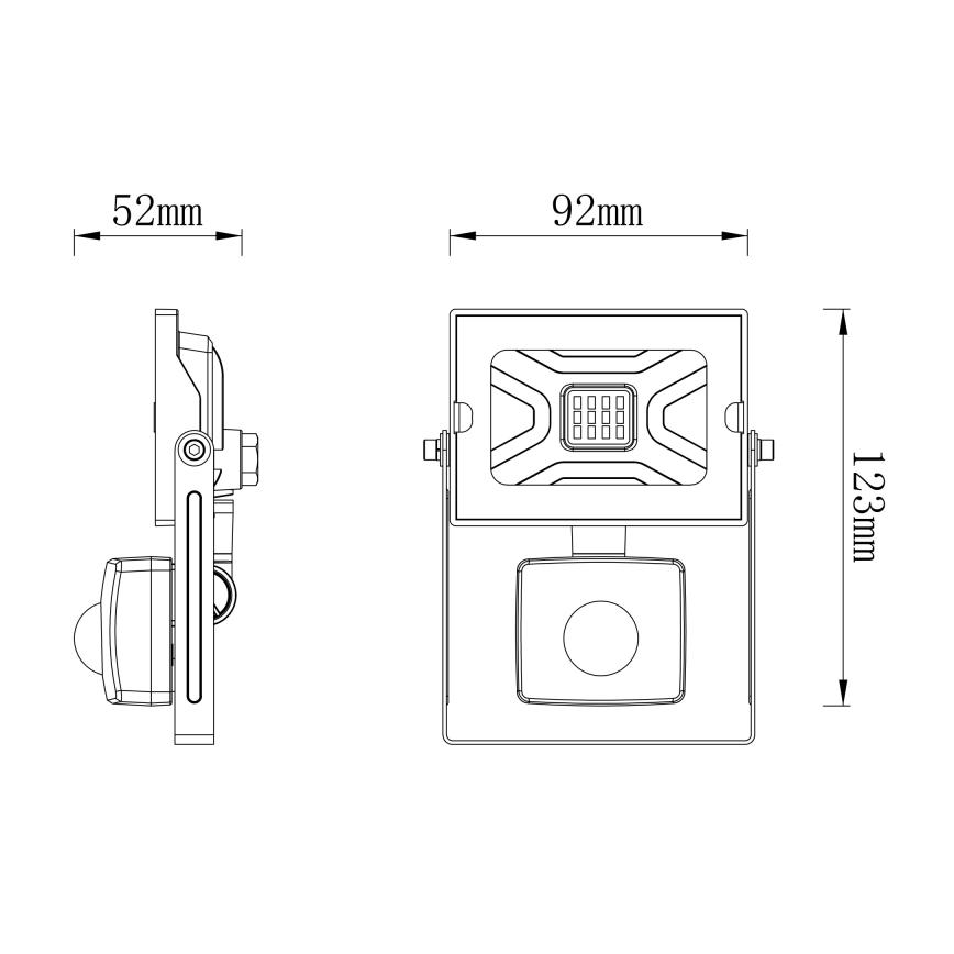 Globo - LED Flood light with sensor LED/10W/230V IP44