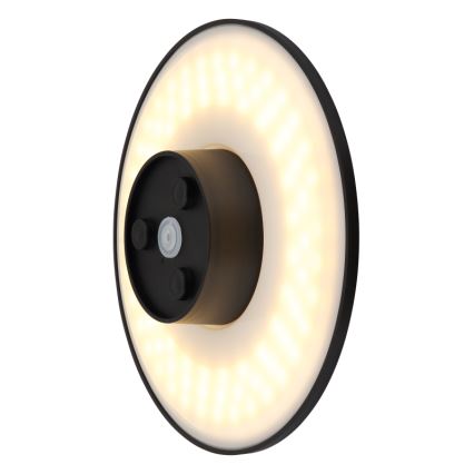 Globo - LED Outdoor wall light LED/15W/230V 3000/4000/6000K d. 25,2 cm IP44 black