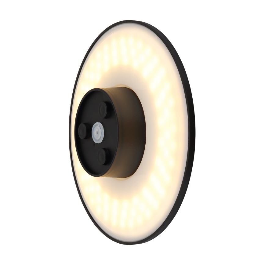 Globo - LED Outdoor wall light LED/15W/230V 3000/4000/6000K d. 25,2 cm IP44 black