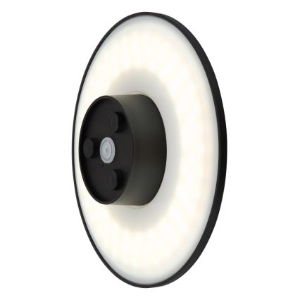 Globo - LED Outdoor wall light LED/15W/230V 3000/4000/6000K d. 25,2 cm IP44 black