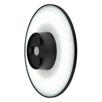 Globo - LED Outdoor wall light LED/15W/230V 3000/4000/6000K d. 25,2 cm IP44 black