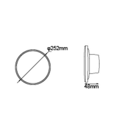 Globo - LED Outdoor wall light LED/15W/230V 3000/4000/6000K d. 25,2 cm IP44 white