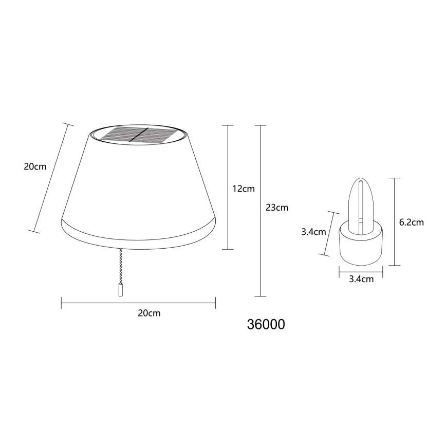 Globo - LED Solar bottle lampshade 10xLED/1,5W/3V IP44
