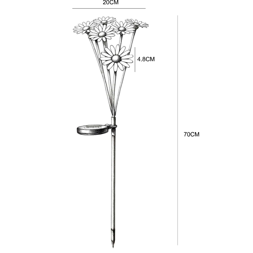 Globo - LED Solar Light 6xLED/3V IP44 600 mAh flower