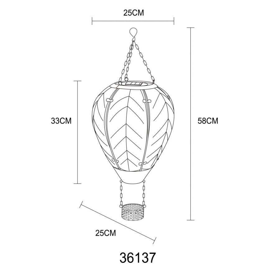 Globo - LED Pendant solar decoration 24xLED/0,2W/3V IP44 flying balloon