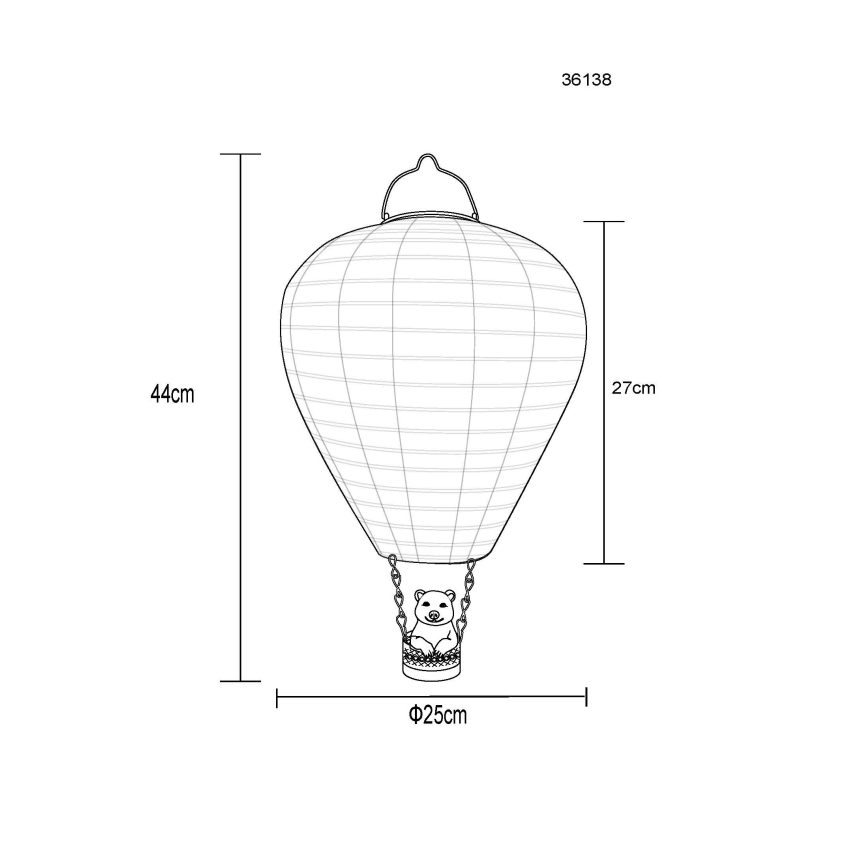 Globo - LED Pendant solar decoration 24xLED/0,06W/3V IP44 flying balloon