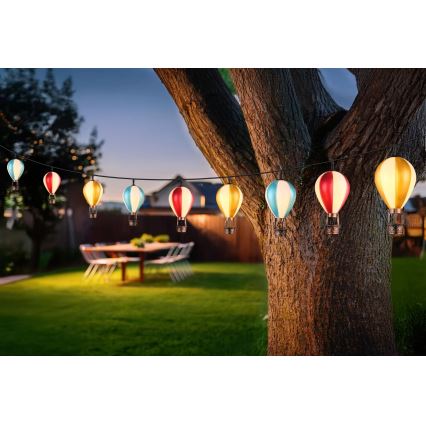 Globo - LED Solar chain 9xLED/0,06W/3V 390 cm IP44